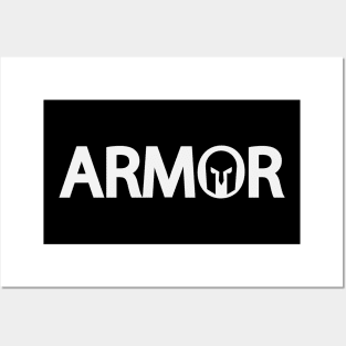 Armor artistic text design Posters and Art